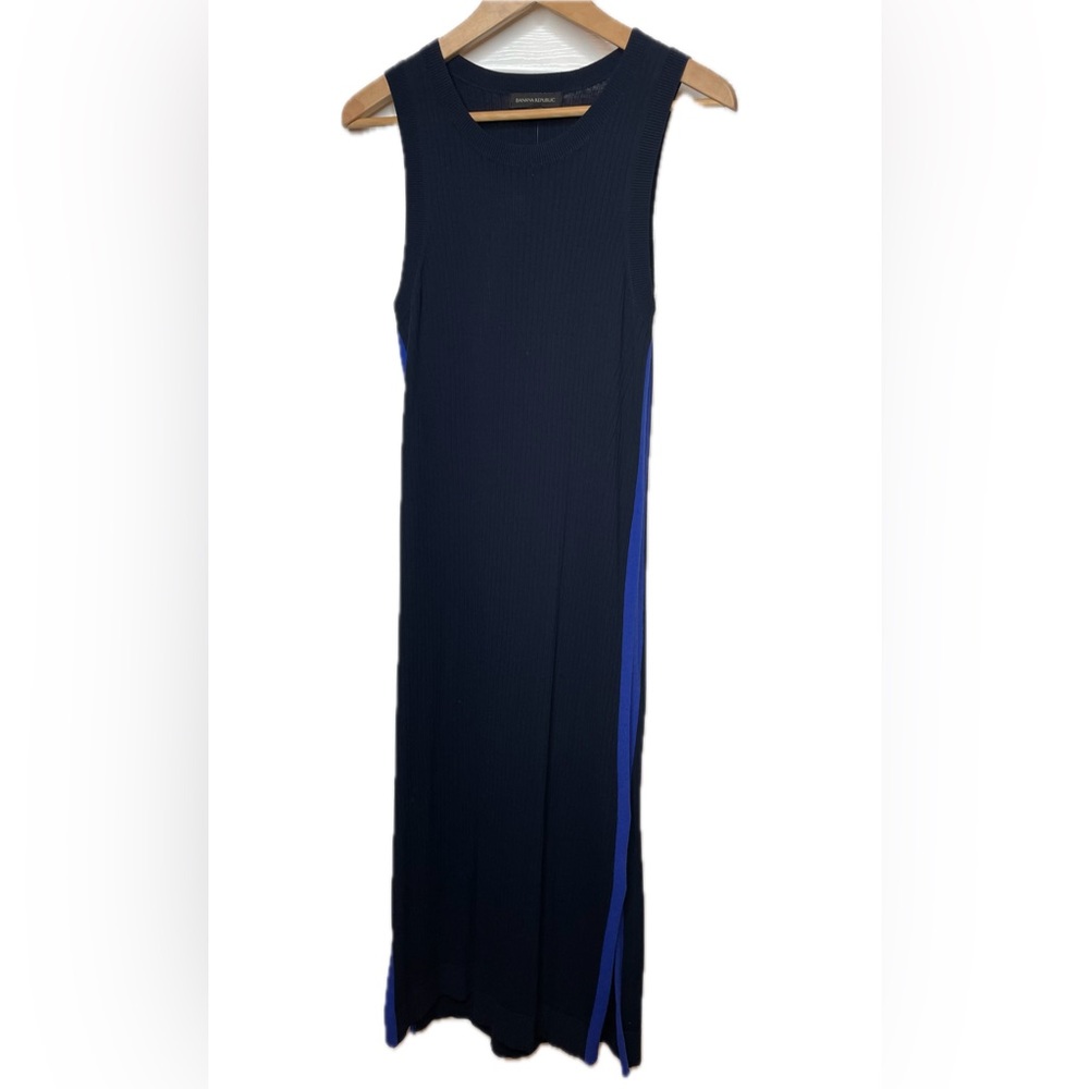 Banana Republic Navy Dress with Blue Side Stripe - Picture 3 of 7